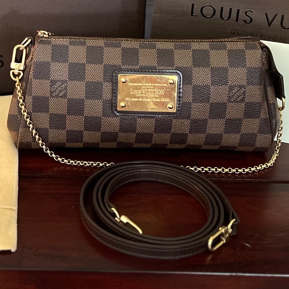 Louis Vuitton Damier Ebene Eva Clutch